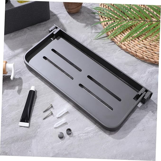 Healifty Bathroom Shelf Multifunctional Storage Metal Material Drainage Space-Saving Modern Design