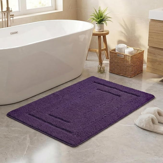 GRANNY SAYS Bathroom Rug Mat,36" x 24" Bath Mats for Bath Non-Slip, Super Soft and Water Absorbent, Microfiber Bath Rugs, Machine Wash Dry, Large Bath Rugs for Bathroom Floor, Purple