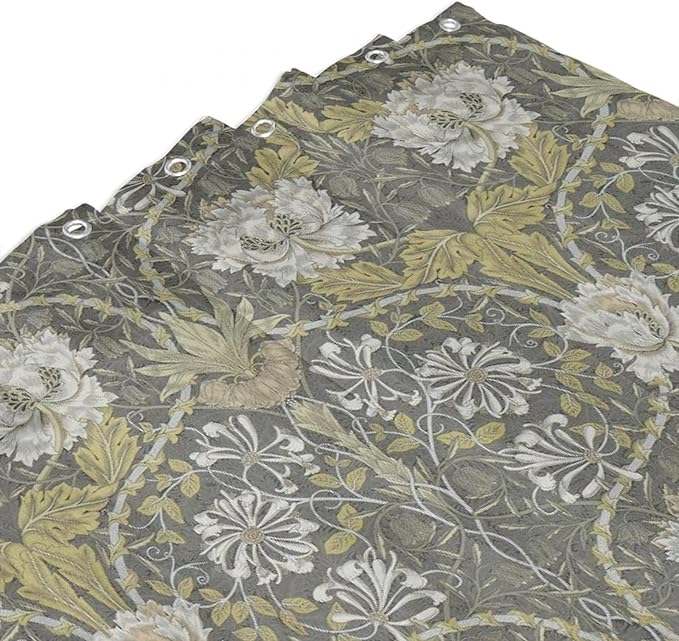 Retro Flower Shower Curtains William Morris Vintage Country Boho Flower Art Print Shower Curtains 72""×84"" Inch, Style-4