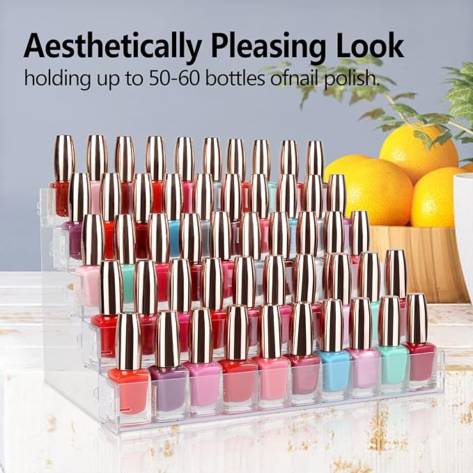 Sunglasses Organizer Countertop Stand, 5 Tier Sunglass Holder Display Rack, Nail Polish Organizer Acrylic Display Stand, Assembly Required