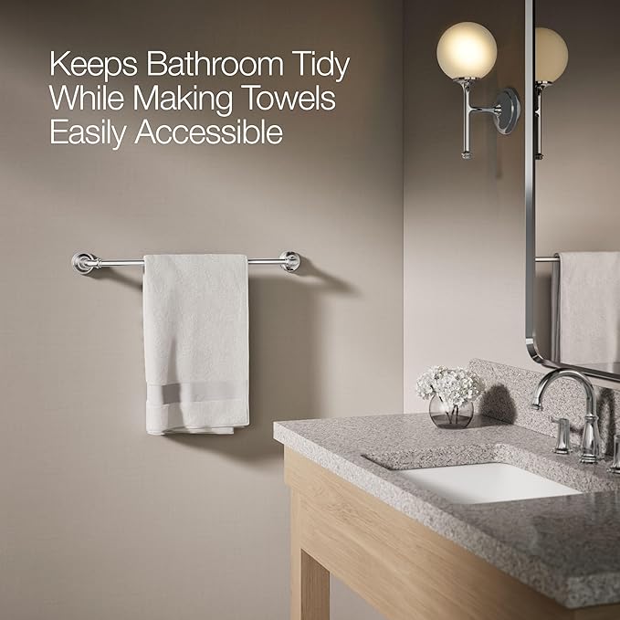 Kohler 27384-CP Bellera® 24" Towel bar, Polished Chrome