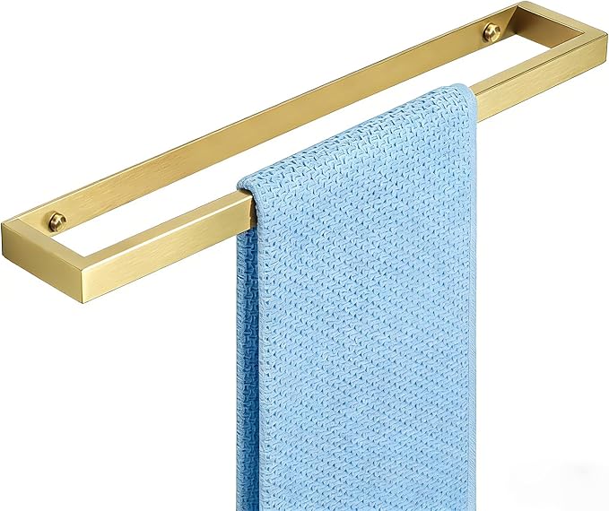 Alise 16 Inch Towel Bar,Towel Holder for Bathroom,Towel Racks for Lavatory,SUS304 Stainless Steel Hand Towel Hanger,Wall Mount Towel Rail,Brushed Gold