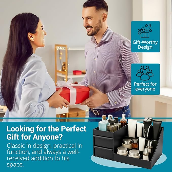 Cologne Organizer for Men, Bathroom Countertop Organizer, Vanity Storage Shelf, Perfume & Cologne Stand, Dresser Rack, Organizador de Perfumes, Bedroom essentials, Birthday Gift for Men