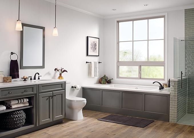 DELTA Windemere 18 inch Towel Bar, Oil Rubbed Bronze, Bathroom Accessories, 70018-OB