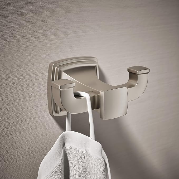 Kohler 27411-BN Riff® Double Robe Hook, Vibrant Brushed Nickel