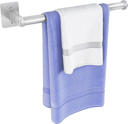 12 Inch Hand Towel Holder, Thicken Stainless Steel Towel Ring for Bathroom Wall Mounted, Heavy Duty Hand Towel Bar Organizer, Modern Home Decor Towel Rack, Brushed Silver Single Rod