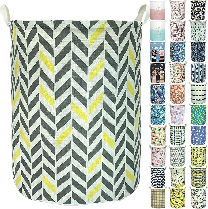 Merdes 19.7?€??€? Waterproof Foldable Laundry Hamper, Dirty Clothes Laundry Basket, Linen Bin Storage Organizer for Toy Collection (Oblique Bar)