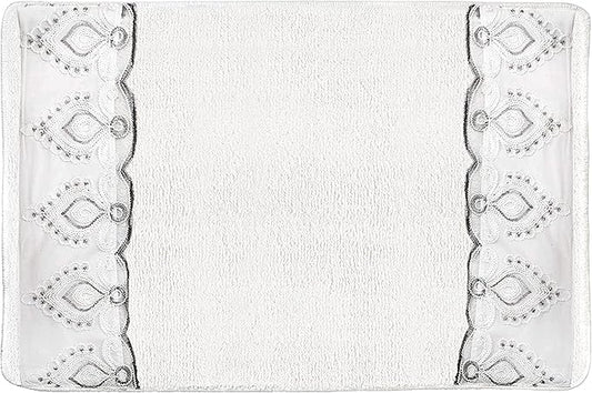 Zahari Home Monaco Modern Bathroom Rug Classic Luxury Bath Rug Contemporary Decor Beautiful Bath Shower Tub Décor Unique Design Stylish Bathroom Rug Shower Mat
