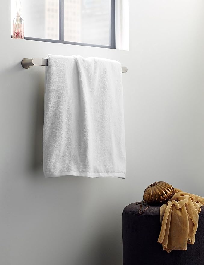 Moen Genta LX Brushed Nickel Modern 18-Inch Single Kitchen or Bathroom Towel Bar, BH3818BN (Pack of 2)