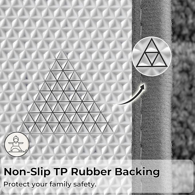 GRANNY SAYS Deep Gray Bathroom Rug Mat, Bath Mats for Bathroom Non-Slip, Super Soft and Water Absorbent, Extra Large Bath Rugs, Microfiber Long Bath Rugs for Floor, Tub and Shower,71" x 24"