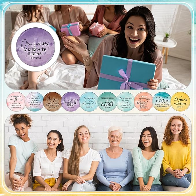 GlikCeil 80 Pcs Christian Compact Mirrors Bulk for Women Inspirational Bible Verse Pocket Mirror Mini Purse Makeup Mirror Christian Church Gift for Mother's Day Mom Church Party Favor (Religious)