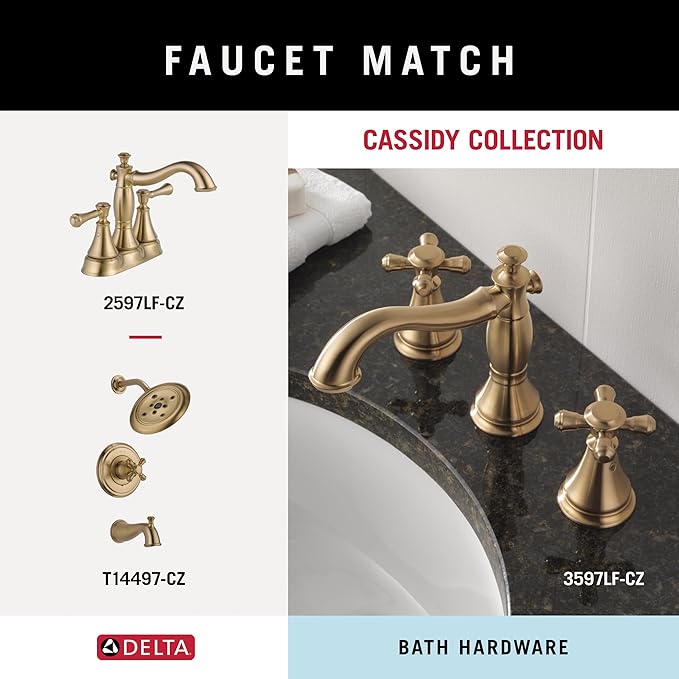 DELTA Cassidy Toilet Paper Holder, Champagne Bronze, Bathroom Accessories, 79750-CZ 3.63 x 8.38 x 3.63 Inches