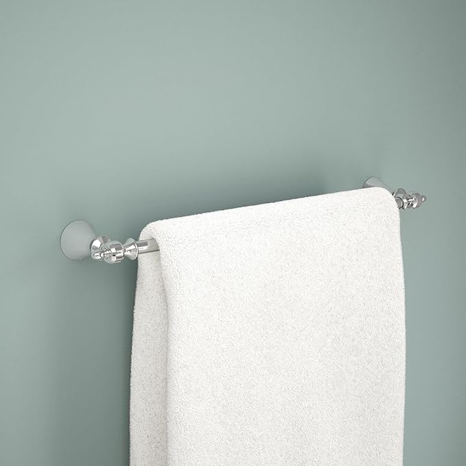 Delta Vessona (1-Pack) 18'' Towel Rack for Bathroom Polished Chrome Towel Bar for Bathroom Wall Towel Holder Rod Wall Mounted VES18-PC