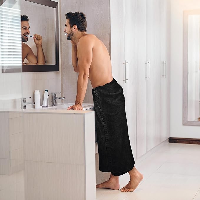 Utopia Towels Luxurious Jumbo Bath Sheet 1 Piece, 600 GSM, 35 by 70 Inches, 100% Ring Spun Cotton, Highly Absorbent and Quick Dry Extra Large Bath Towel, Super Soft Towel, Black