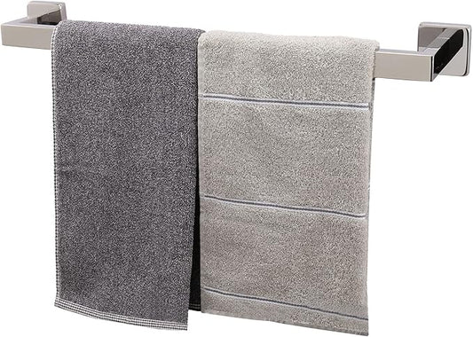 TocTen Bath Towel Rack - Square Base Thicken SUS304 Stainless Steel Towel Bar for Bathroom, Bathroom Accessories Towel Rod Heavy Duty Wall Mounted Towel Holder. (Chrome, 20)