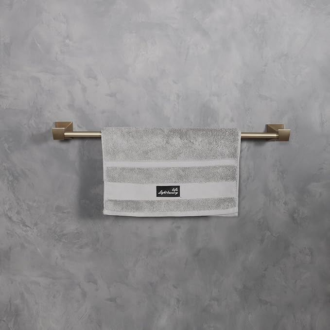 Bath Towel Bar, GALIM GLQPT-P, Towel Rail for Bathroom Wall Mounted, Heavy-Duty Bathroom Towel Holder Organizer, Stainless Steel Minimalist Home Decor Towel Rod, Satin Brass Finish