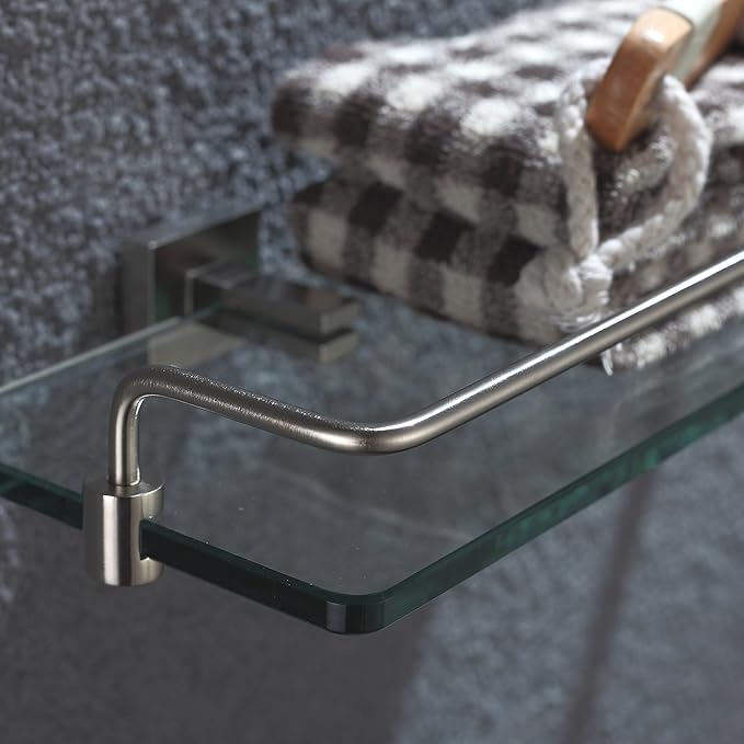 Kraus Bathroom Accessories - Shelf with Railing in Brushed Nickel