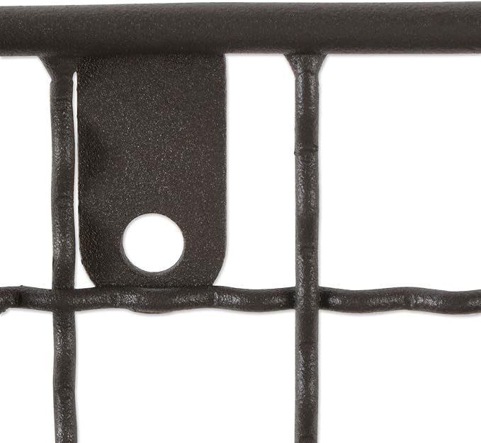 DII Rustic Farmhouse Bathroom Décor, Metal Storage, Small Towel Bar, Gray
