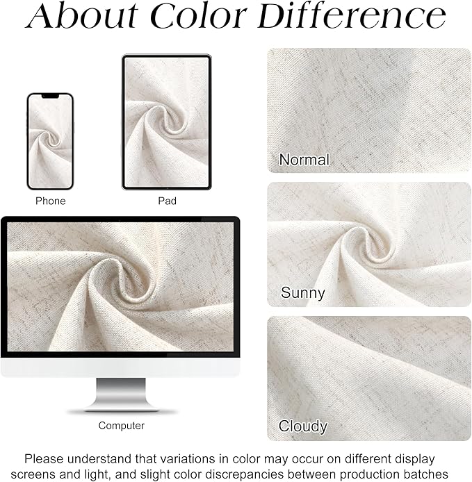 Naturoom 78 Inches Long Shower Curtain,Tall Country Boho Farmhouse Linen Shower Curtains for Bathroom Natural Cloth Weighted Fabric Bath Curtains Liner with Hooks, Beige/Cream, 72x78