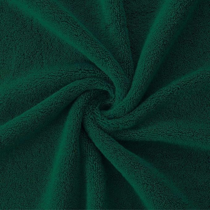 COZYART Dark Green Towels Set for Bathroom 3Pcs, Turkish Cotton Bath Towels Sets for Bathroom Soft Highly Absorbent 650 GSM with 1 Bath Towel, 1 Hand Towel, 1 Washclothe