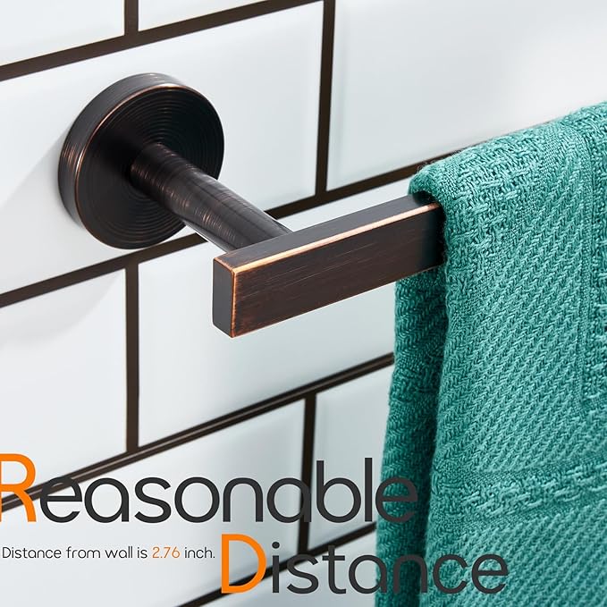 Bath Towel Rings Bathroom Towel Holder Modern Small Hand Towel Bars Stainless Steel Wall Mounted Oil Rubbed Bronze AN3001ORB