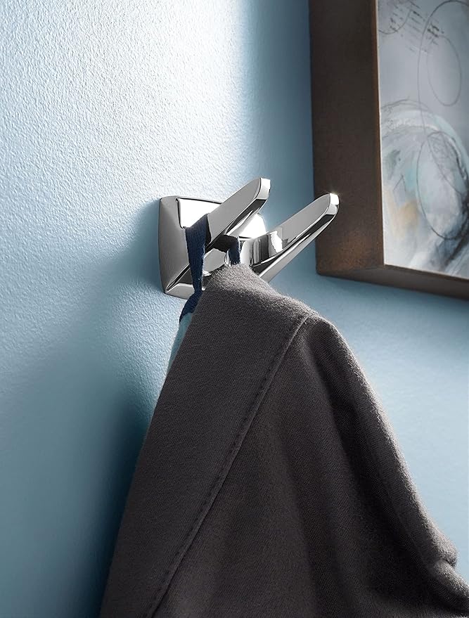 Moen Donnor Collection Chrome 6.25-Inch Diameter Wall Mount Contemporary Bathroom Hand-Towel Ring, P5860 (Pack of 2)