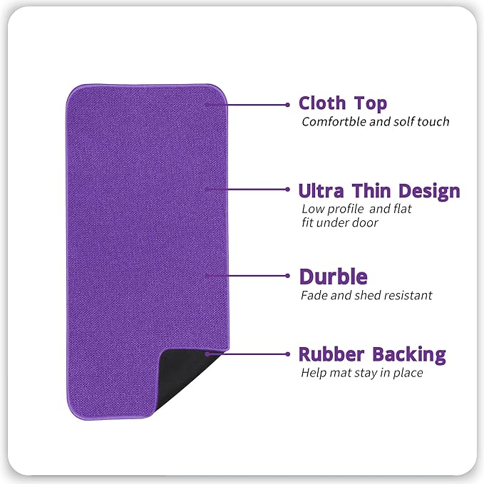 Bath Mat,Ultra Thin Bathroom Runner Rugs,Large Bath Mats for Bathroom,Quick Dry,Non-Slip,Machine Washable,Low Pile,Bath Rug,Shower Outside,Sink,Home Decor Accessories.Purple,3'x4'(36x48inch)