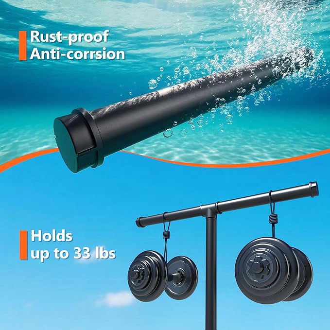 Hjarta Outdoor Towel Rack for Pool, 59 Inch Pool Towel Holder with 4 Bars, Poolside Towel Racks for Outdoor, Towel Drying Rack for Pool Area Outside, Bathroom, Spa, Hot Tub