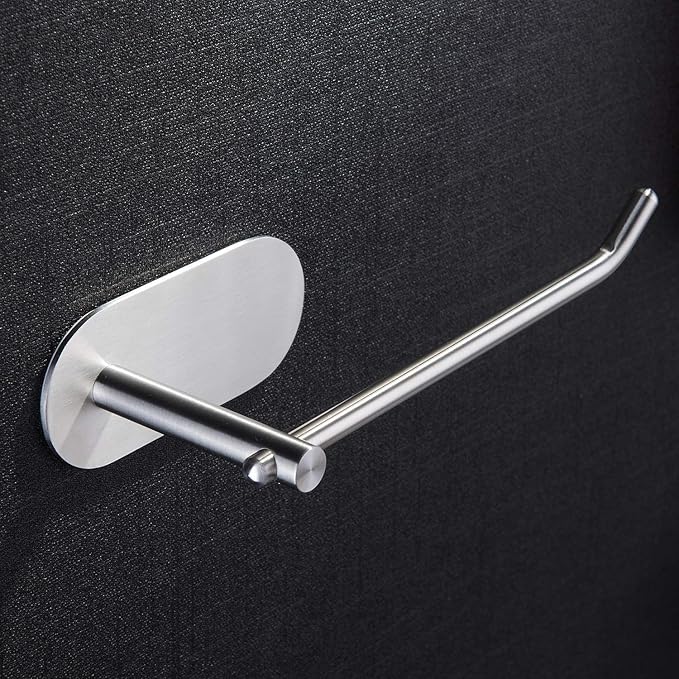 ZUNTO Hand Towel Holder for Bathroom, Self-Adhesive Hand Towel Rack for Wall - No Drilling Towel Ring SUS 304 Stainless Steel Brushed Silver