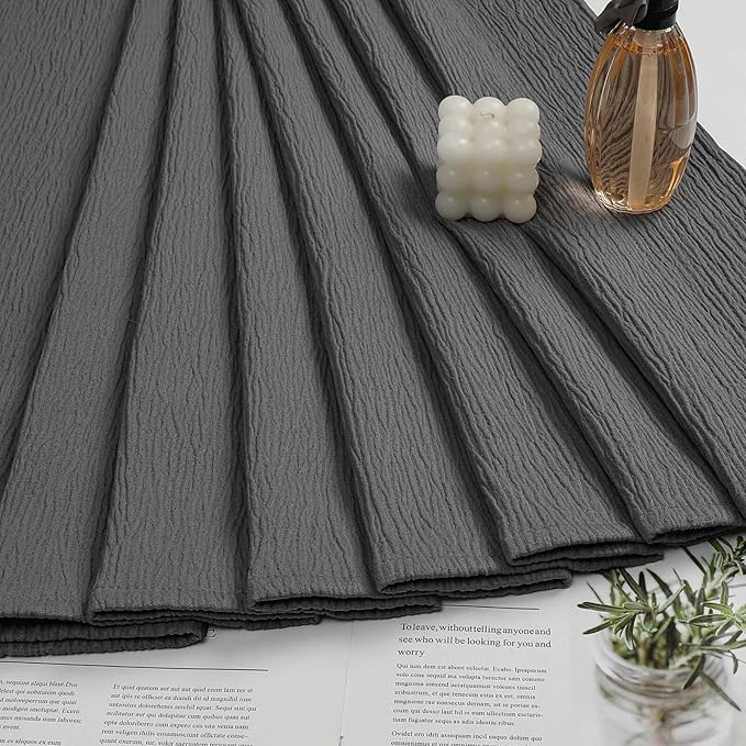 Aiyufeng 3D Textured Grey Shower Curtain for Bathroom, Fabric Shower Curtain Soft Cloth & Hotel Spa Quality, Luxury Boho Bathroom Curtains, Machine Washable, Grey, 72x72 Inches