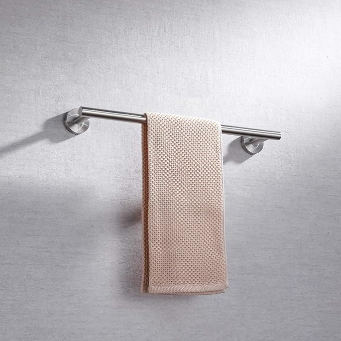 Miyili 15.75-Inch Bathroom Towel Bar SUS 304 Stainless Steel Towel Holder Rack Wall Mount Brushed Finish, A01N40A