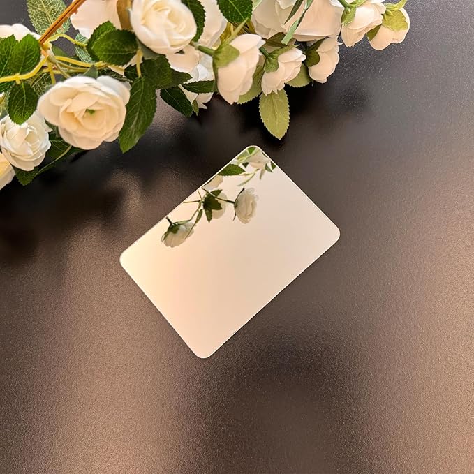 2 Pcs Strong Magnetic Locker Mirror, 4.17" x 5.78" Small Real Glass Mirror with Super Clear Reflection and Fully Magnetic Back for School Locker Refrigerator Office Cabinet