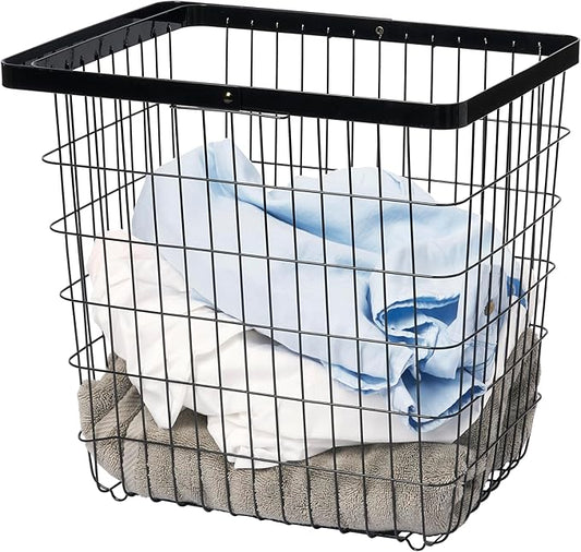 Yamazaki Home Tower Laundry Basket - Storage Hamper, 15" - Steel - 8.75 Gallons, 33 Liters