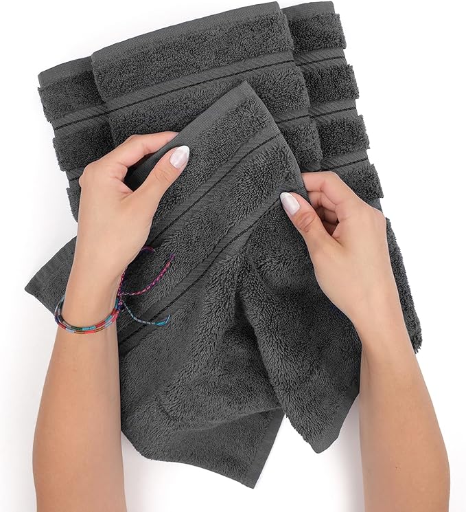 American Soft Linen 35x70 Jumbo Large Bath Towel, 600 GSM 100% Cotton Turkish Bath Sheet, Oversized Luxury Bath Towel for Bathroom Beach and Pool, Dark Gray