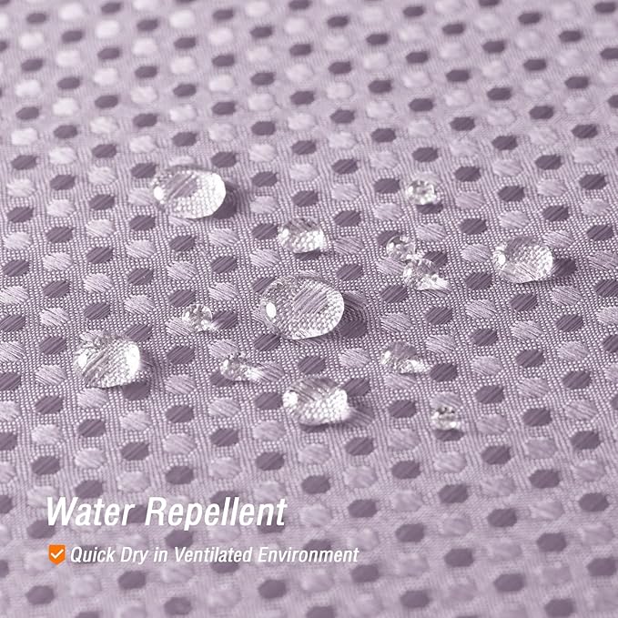 Gibelle Long Shower Curtain 72 x 78, Tall Waffle Weave Textured Fabric Shower Curtain for Bathroom, Water Repellent, Machine Washable, Lavender