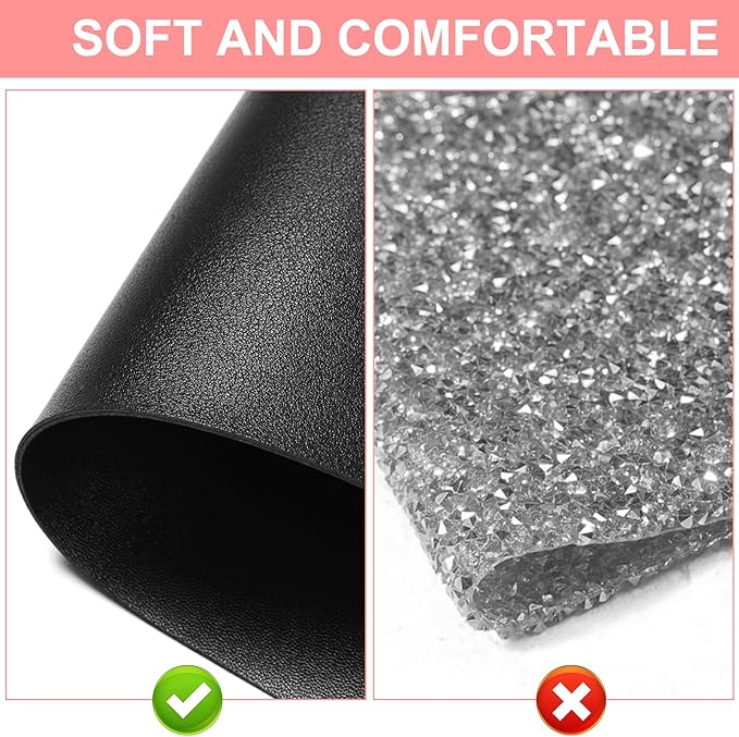 Makeup Mat for Vanity - Waterproof | Oil-Proof | Dust-Resistant | Soft and Comfortable Desk Protection, Ideal for Makeup Tables and Workbenches (15.7"X31.5", Black)