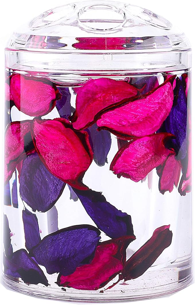 Locco Decor 4 Piece Acrylic Liquid 3D Floating Motion Bathroom Vanity Accessory Set Leaf