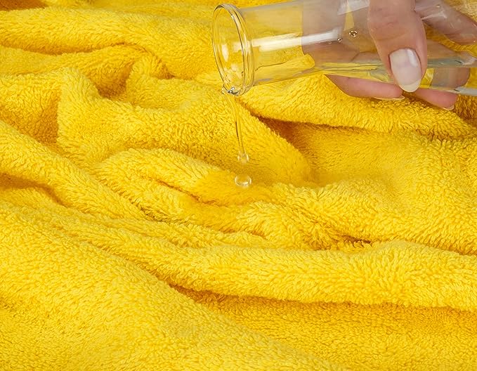 American Soft Linen 100% Cotton 600 GSM Turkish 40x80 Oversized Bath Towel Sheet, Extra Large Adult Towels for Bathroom, Yellow Bath Sheet