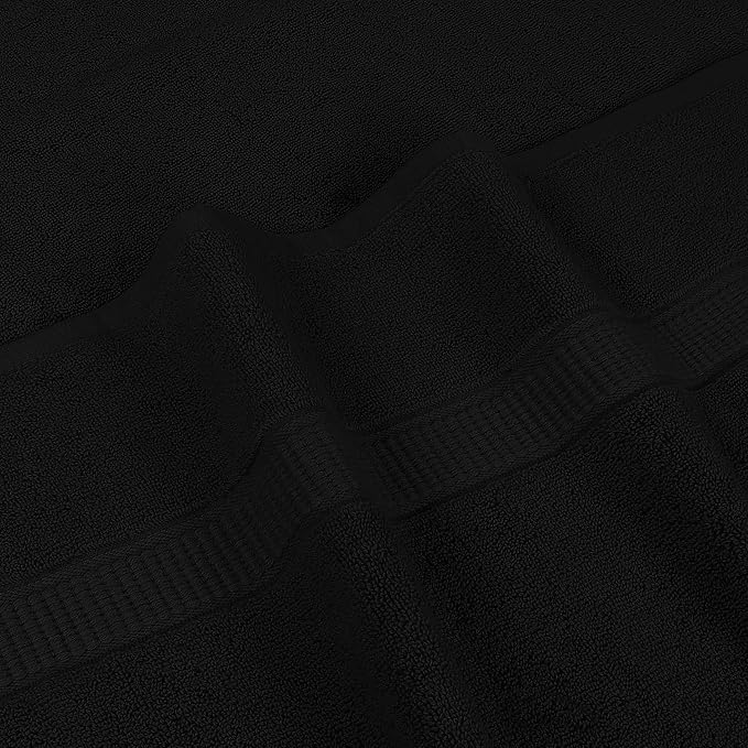 Utopia Towels Luxurious Jumbo Bath Sheet 1 Piece, 600 GSM, 35 by 70 Inches, 100% Ring Spun Cotton, Highly Absorbent and Quick Dry Extra Large Bath Towel, Super Soft Towel, Black