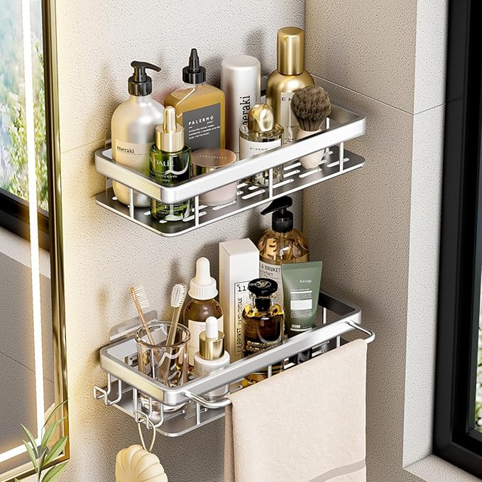 Storage Shelves, Bathroom Vanity Storage, Double Thickened-Patch Square Basket