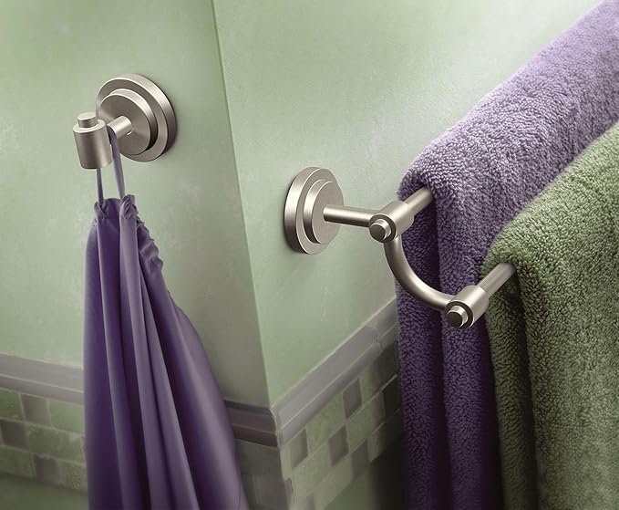 Moen DN0722BN Iso 24-Inch Double Towel Bar, Brushed Nickel