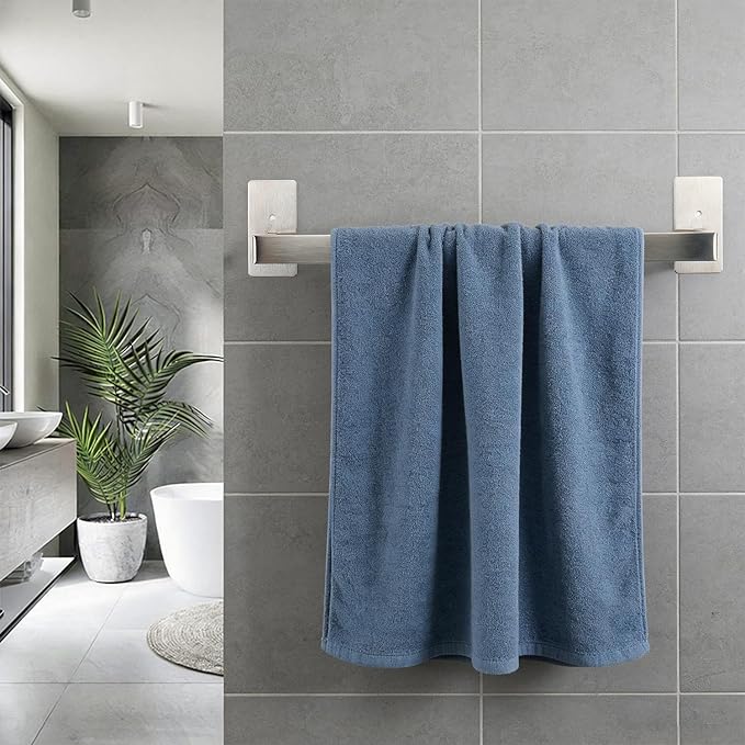 Bathroom Towel Bar Self Adhesive, No Drilling Towel Rack Easy to Install, Hand Towel Holder Made of Premium Stainless Steel Sticky on Hand Towel Hanger for Kitchen, Toilet.(16IN, Brushed)
