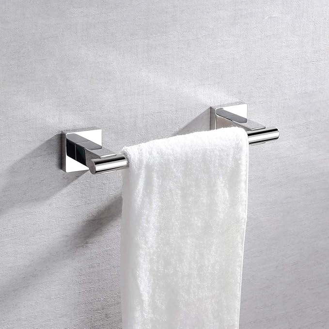 Miyili 9-Inch Hand Towel Bar SUS 304 Stainless Steel Towel Holder Rack for Bathroom or Kitchen Wall Mount Polished Finish, A02C23A