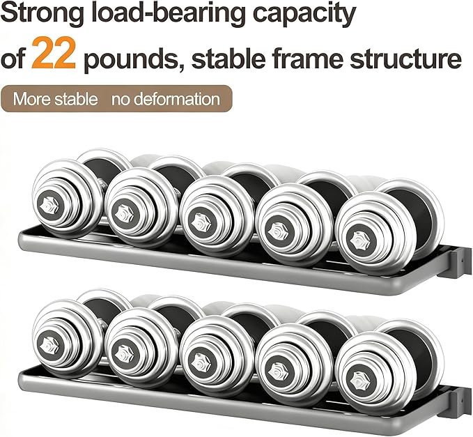 2 Pack Floating Shelves for Wall,Wall Folding Shelf Floating Shelves for Bathroom Hanging Shelves with Thickened Aluminum Alloy, Rust-Proof for Bathroom Kitchen (Grey)