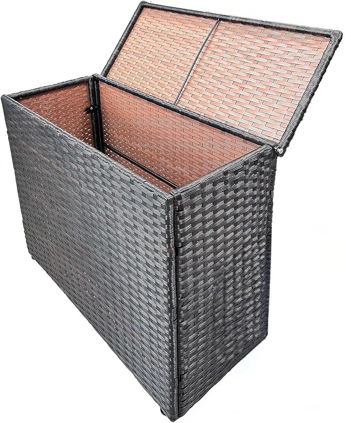 Laundry Hamper Wicker With Lid and Wheels, Collapsible Rattan Clothes Hamper 29 Gal (110 L) Removable Linerdouble Laundry Basket Handwoven for Clothes Storage in Bedroom(Brown)