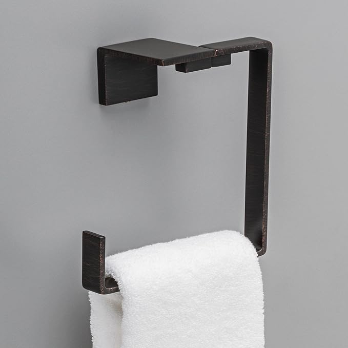 Delta 77746-RB Vero Wall Mount Square Open Towel Ring Bath Hardware Accessory in Venetian Bronze