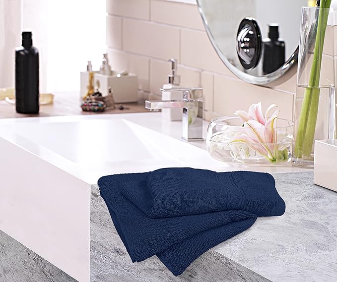 Utopia Towels 6 Pack Premium Hand Towels Set, 16 by 28 inches, 100% Ring Spun Cotton, Ultra Soft and Highly Absorbent 600GSM Towels for Bathroom, Gym, Shower, Hotel, and Spa, Navy Blue