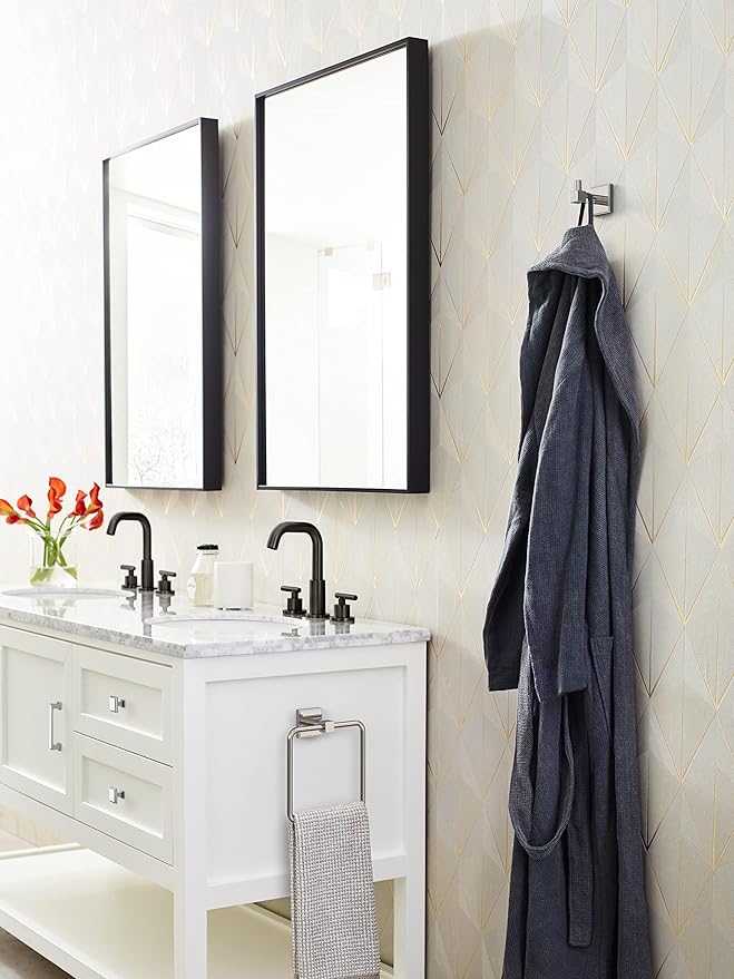 Amerock BH3607026 | Chrome Single Robe Hook | 1-7/8 in. (48 mm) Length Towel Holder | Appoint | Towel Hook for Bathroom | Bathroom Hardware | Bath Accessories