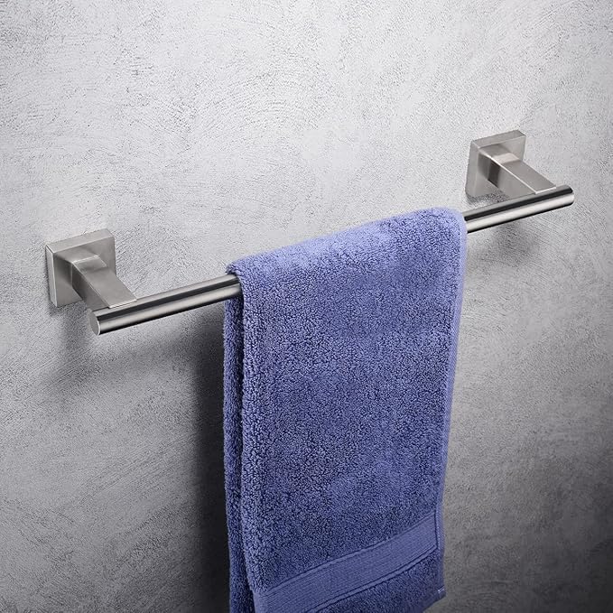 Miyili 15.75-Inch Towel Bar SUS 304 Stainless Steel Towel Holder Rack for Bathroom Wall Mount Brushed Finish, A02N40A
