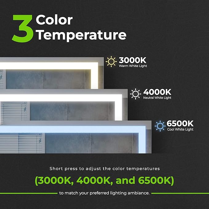 20x28 Inch LED Medicine Cabinet with Mirror - Lighted Bathroom Cabinet with 3 Color Modes (3000-6500K), Touch Dimmer, 2 Adjustable Shelves - Recessed or Surface Mount - Fab Glass and Mirror